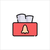 A red box with a paper towel inside vector