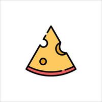 A slice of pizza icon on a white background vector