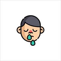 A man with a tear on his face vector