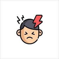 A man with a lightning bolt on his head vector