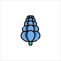 A blueberry icon on a white background vector