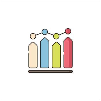 un vistoso grafico gráfico icono vector