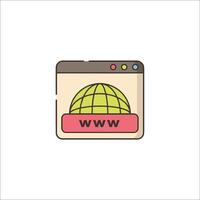 The world wide web icon on a white background vector