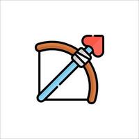 A bow and arrow icon on a white background vector