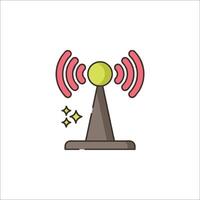 A flat icon of a wireless signal vector