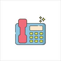 A phone icon with a phone on top vector
