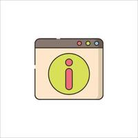 An icon of a computer with the word i on it vector