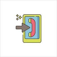 Phone call icon with phone icon and phone icon vector