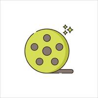 A movie reel icon with stars on it vector