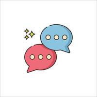 Two speech bubbles with dots on them vector