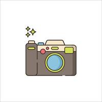 A camera icon with a star on it vector
