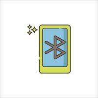 A smartphone with a bluetooth symbol on it vector