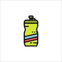A bottle of water with a stripe on it vector