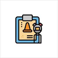 A man with a clipboard and a helmet on it vector