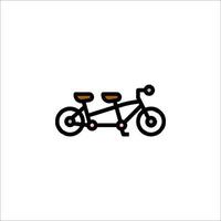 A bicycle icon with two seats on it vector