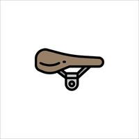 A bicycle seat with a smiley face on it vector