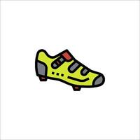 A shoe icon with a yellow and black color vector