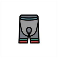 A pair of shorts with a colorful stripe on the side vector