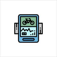 A smartphone with a bicycle on it vector