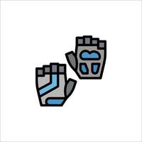 Two gloves with blue and gray colors on them vector