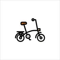 A bike icon with a brown seat and a black handlebar vector