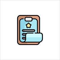A clipboard with a star on it vector