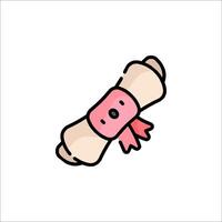 A cartoon dog with a bone in its mouth vector