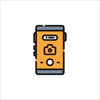 A camera icon on a white background vector
