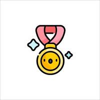 A medal with a face on it vector