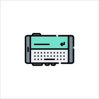 A phone with a keyboard icon on it vector