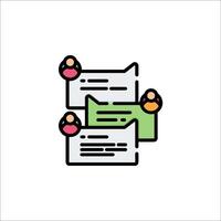 A group of people talking on a chat message icon vector