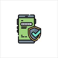 A phone with a check mark on it vector