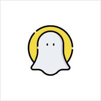 A ghost icon on a white background vector