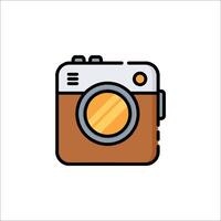 A camera icon on a white background vector