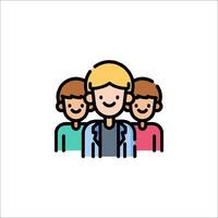 A group of people with a doctor icon vector