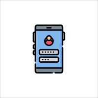 A phone with a phone number on it vector