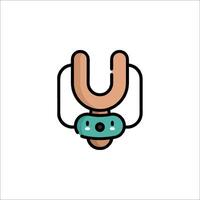 A cartoon character with a headband on it vector