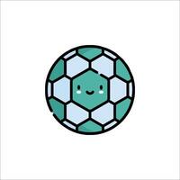 A cartoon turtle in a green ball with a smile vector