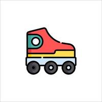 A cartoon skateboard icon on a white background vector