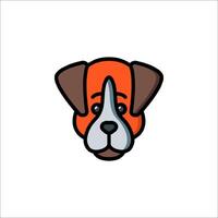 A cartoon dog with a hat on its head vector