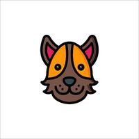 A dog with a hat on its head vector