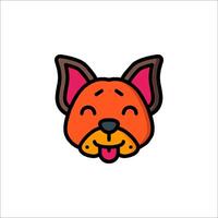 A cartoon dog with a tongue sticking out vector