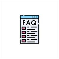 Faq icon on white background vector