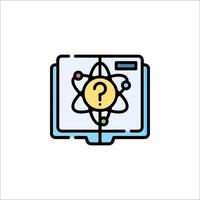 An icon of a book with a question mark on it vector