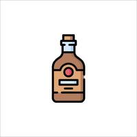 A bottle of whiskey on a white background vector