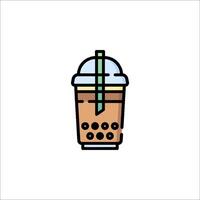 Bubble tea icon vector