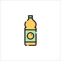 A bottle of orange juice on a white background vector