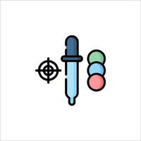 A needle and a target with a cross on it vector