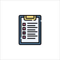 A clipboard with a check list icon vector