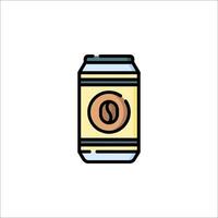 A can of coffee on a white background vector